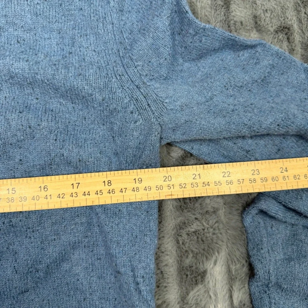 Banana Republic Mens Blue Heathered Cotton Wool Blend Crew Neck Sweater Medium
